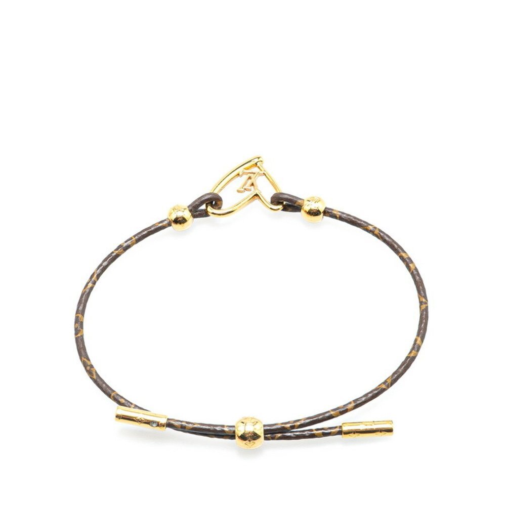 LOUIS VUITTON Brown Monogram Love Charm Bracelet - Picture 3 of 7